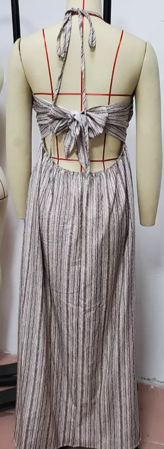 Bandage Wrap Maxi Dress (Ivory)