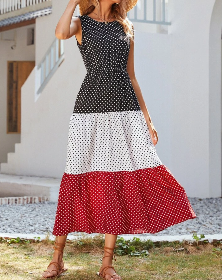 Messina ColorBlock Dress - La Bella Fashion Boutique Online Fashion Boutique online boutique dresses tank tops