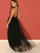 Calanca Mesh Overlay Maxi Dress - La Bella Fashion Boutique Online Fashion Boutique online boutique