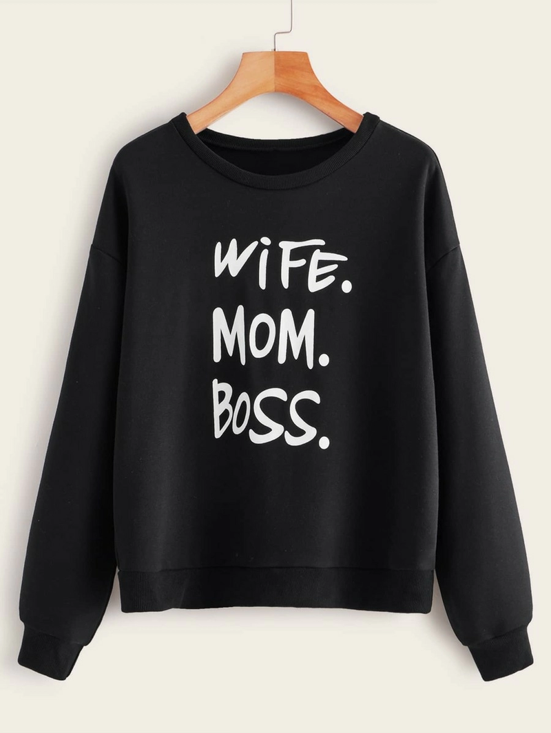 Mom Wife Boss Sweatshirt La Bella Fashion Boutique