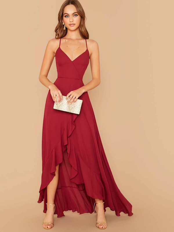Gravago Asymmetrical Hem Wrap Dress - La Bella Fashion Boutique Online Fashion Boutique online boutique