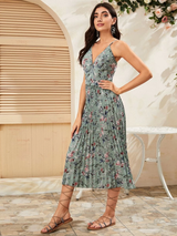 Petreto Pleated Midi Dress - La Bella Fashion Boutique Online Fashion Boutique online boutique