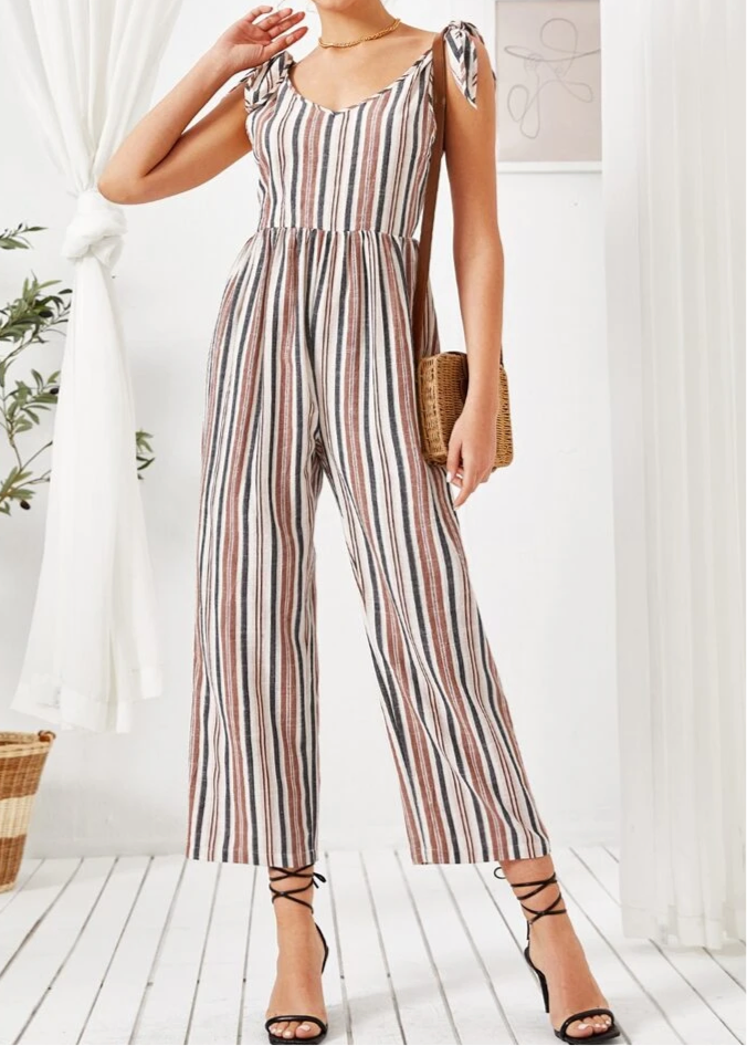 Lecco Stripe Jumpsuit - La Bella Fashion Boutique Online Fashion Boutique online boutique