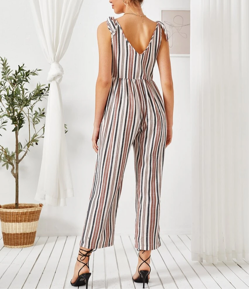 Lecco Stripe Jumpsuit - La Bella Fashion Boutique Online Fashion Boutique online boutique