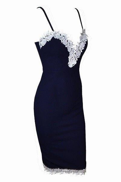 Lace Navy Blue Bodycon Dress S Lace Navy Blue Bodycon Dress S