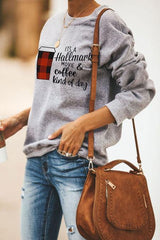 Hallmark and Coffee Sweatshirt - La Bella Fashion Boutique