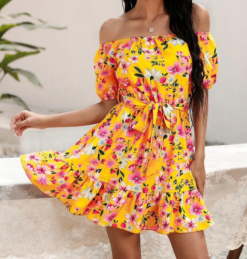 Sicilia Floral Dress - La Bella Fashion Boutique Online Fashion Boutique online boutique dresses tank tops