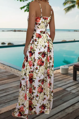 Tempio Floral Maxi Dress (White)
