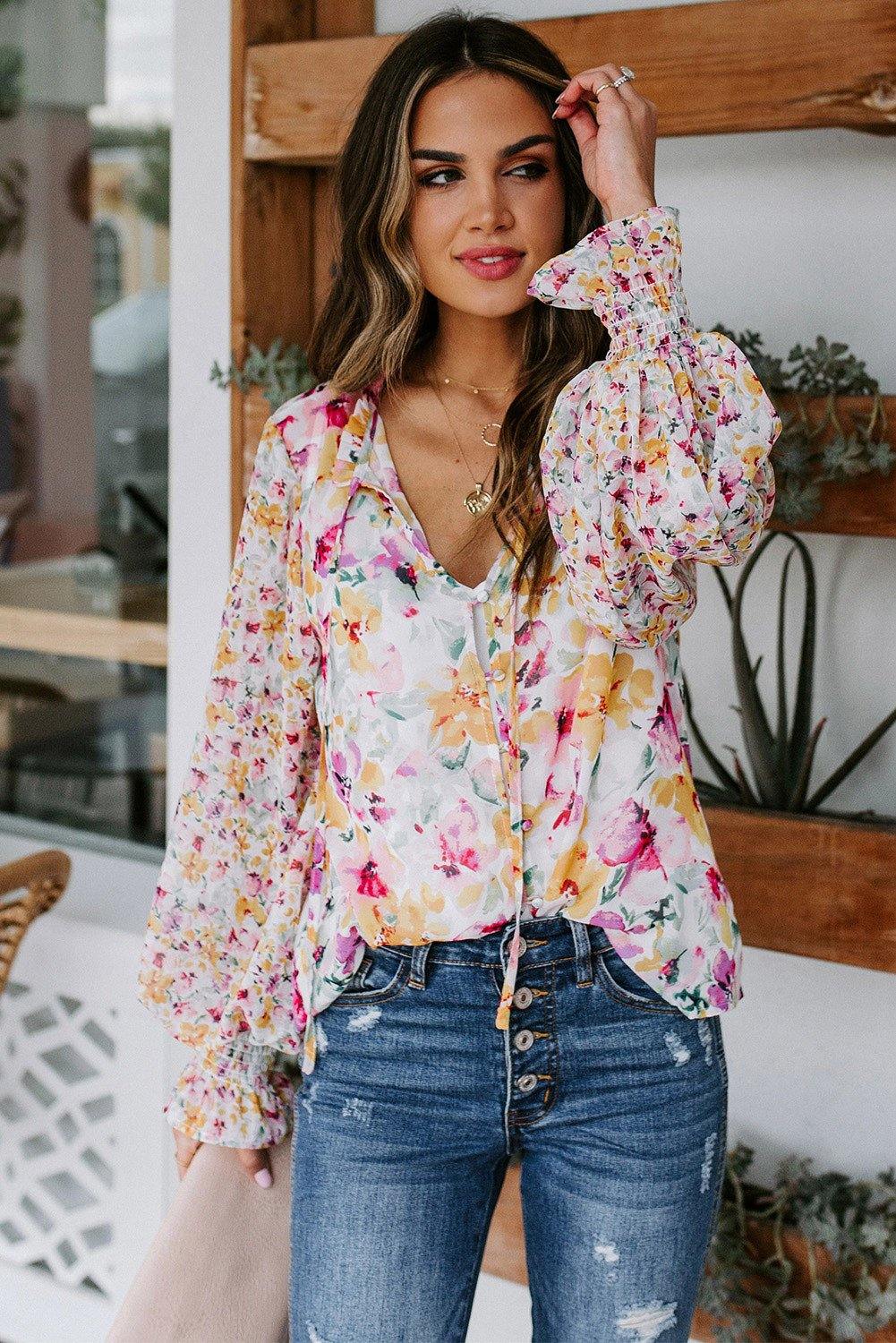 Cakewalk Floral Blouse (Pink) – La Bella Fashion Boutique