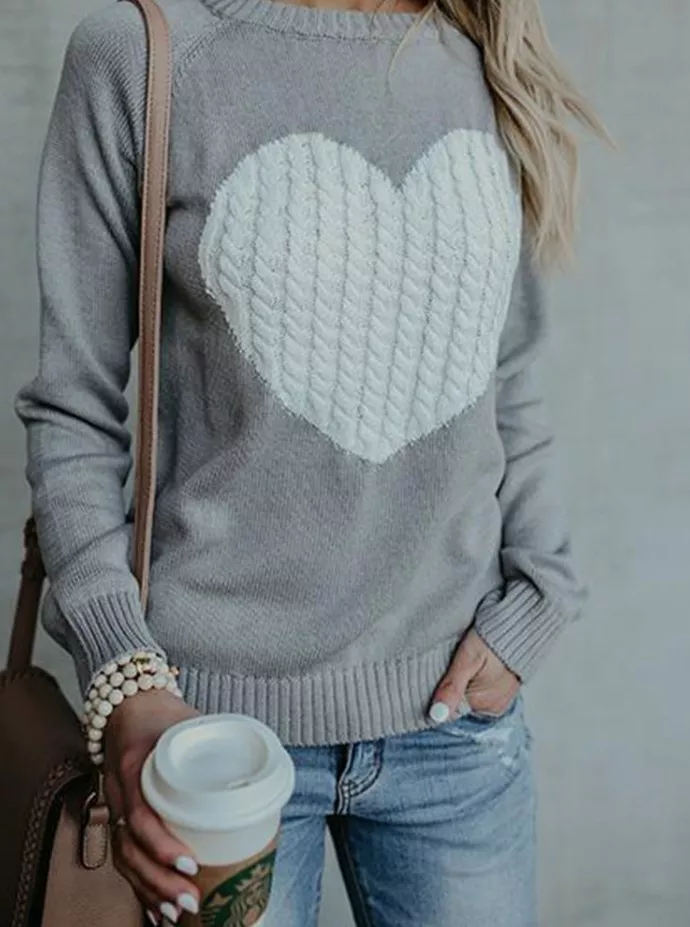 In Our Heart Sweater - La Bella Fashion Boutique