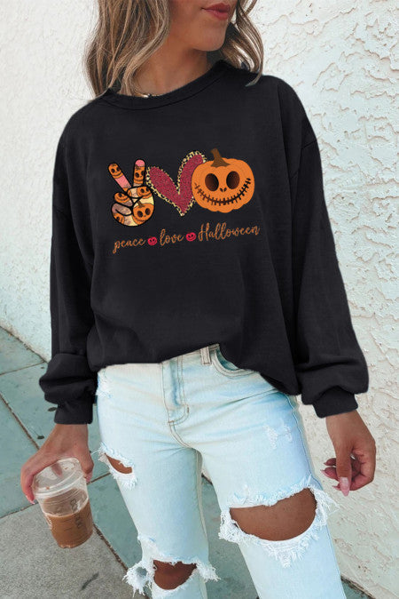 Peace Love Halloween Sweatshirt