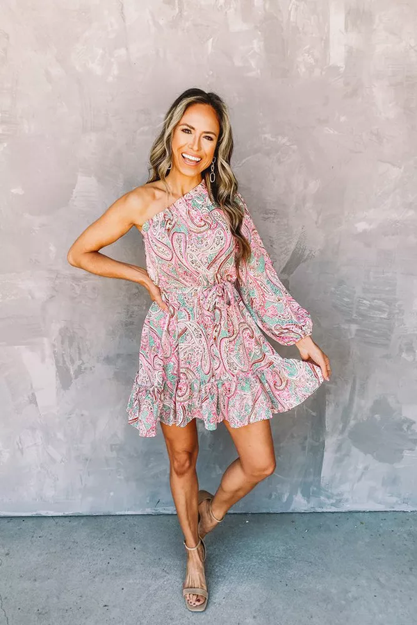 Paisley Belted Dress