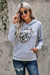 Leopard Lips Hoodie - La Bella Fashion Boutique