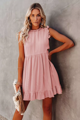 Rimasco Ruffle Dress (Pink) - La Bella Fashion Boutique
