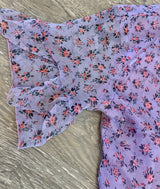 Ruffle Floral Chiffon Wrap Dress - La Bella Fashion Boutique