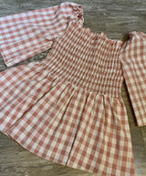 Udine Gingham Peplum Blouse - La Bella Fashion Boutique Online Fashion Boutique online boutique
